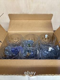 6 Nos Vintage Waterford Lismore Double Old Fashioned Glasses In Original Box