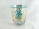 6 Persian Polo Double Old Fashioned Glass Tumblers, 4-1/2, Cera, turquoise gold