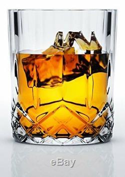 6 Pieces Home Kitchen Whiskey Bar Crystal Decanter Double Old Fashioned Glasses