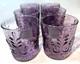 6 Purple Cranberry Adams Pilgrim Double Old Fashioned Glasses -free Ship