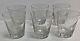 6 Queen Lace crystal double old fashioned glasses American wildlife Excellent