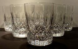 6 Rare Vintage Waterford Colleen Double Old Fashioned 12 Ounce Glasses 4 3/8