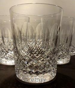 6 Rare Vintage Waterford Colleen Double Old Fashioned 12 Ounce Glasses 4 3/8