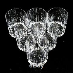 6 (Six) ROYAL CRYSTAL ROCK-RCR TIMELESS Cut Crystal Double Old Fashioned Glasses