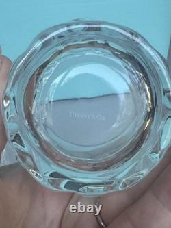 6 Tiffany & Co. Crystal Rock Double Old Fashioned Tumbler Glasses 3 3/4 Mint