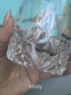 6 Tiffany & Co. Crystal Rock Double Old Fashioned Tumbler Glasses 3 3/4 Mint