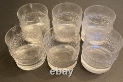 6 Vintage Iittala Finland Niva 12oz Double Old Fashioned Glasses Tapio Wirkkala