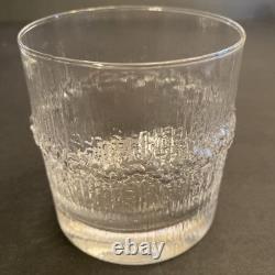 6 Vintage Iittala Finland Niva 12oz Double Old Fashioned Glasses Tapio Wirkkala