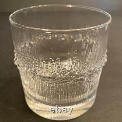 6 Vintage Iittala Finland Niva 12oz Double Old Fashioned Glasses Tapio Wirkkala