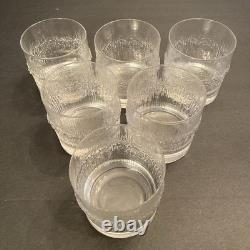 6 Vintage Iittala Finland Niva 12oz Double Old Fashioned Glasses Tapio Wirkkala