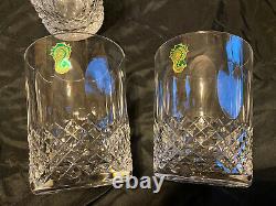 6 Vintage Waterford Crystal Colleen Double Old Fashioned Glass 4 3/8 Tumblers