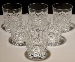 6 Vintage Waterford Lismore Crystal Double Old Fashioned Tumblers