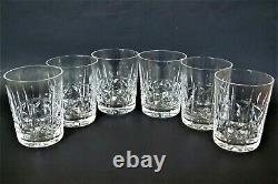 6 Vtg WATERFORD Crystal KYLEMORE Double Old Fashioned Glasses Discontinued Set