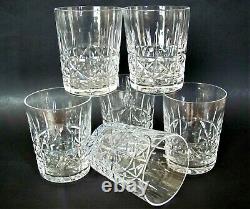 6 Vtg WATERFORD Crystal KYLEMORE Double Old Fashioned Glasses Discontinued Set