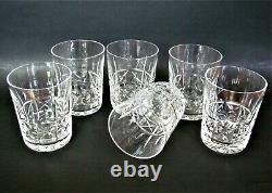 6 Vtg WATERFORD Crystal KYLEMORE Double Old Fashioned Glasses Discontinued Set