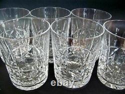 6 Vtg WATERFORD Crystal KYLEMORE Double Old Fashioned Glasses Discontinued Set