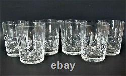 6 Vtg WATERFORD Crystal KYLEMORE Double Old Fashioned Glasses Discontinued Set