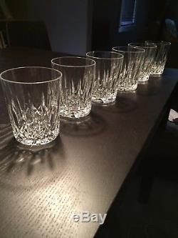 6 Waterford Crystal Double Old-Fashioned Glasses