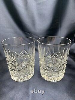 6 Waterford Crystal Lismore 4 3/8 Double Old Fashioned Whiskey Tumbler Glasses