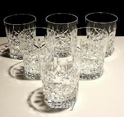 6 Waterford Crystal Lismore Double Old Fashioned Glasses 4 3/8 Ireland