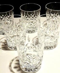 6 Waterford Crystal Lismore Double Old Fashioned Glasses 4 3/8 Ireland