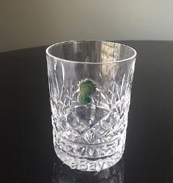 6 Waterford Crystal Lismore Double Old Fashioned Glasses Tumblers 4 3/8 Tall