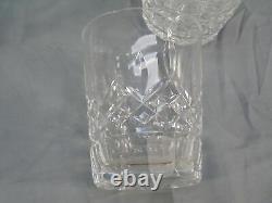 6 Waterford Crystal Lismore Double Old Fashioned Rock Glasses Set 4 3/8 Tall