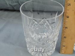 6 Waterford Crystal Lismore Double Old Fashioned Rock Glasses Set 4 3/8 Tall