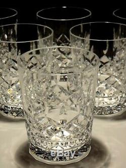6 Waterford Crystal Lismore Double Old Fashioned Tumbler Glasses 4 3/8