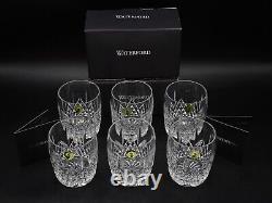 6 Waterford Crystal Lismore Traditions Barrel Shaped Dbl Old Fashioned Glasses