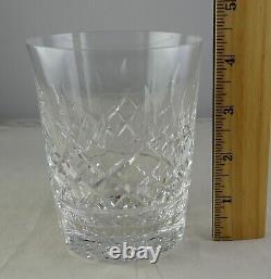 6 Waterford Cut Glass Crystal Lismore Double Old Fashioned Flat Bottom Tumblers