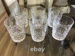 (6) Waterford Lismore Double Old Fashioned Glasses 4 3/8 x 3 1/2
