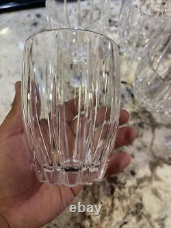 6 Waterford Marquis crystal double old fashioned tumblers cut glass Omega design