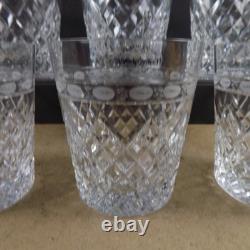 6 Wedgwood Crystal Cheslyn Double Old Fashioned Tumblers 4 Tall VGC