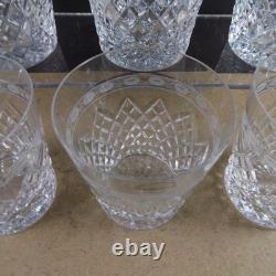 6 Wedgwood Crystal Cheslyn Double Old Fashioned Tumblers 4 Tall VGC
