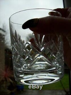 6 X Royal Doulton Crystal Georgian Double Old Fashioned Whisky Glasses