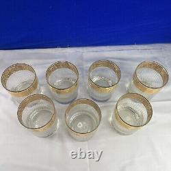 7 Culver Tyrol 22K Gold Double Old Fashioned Glasses Low Ball Vintage