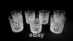 7 Double Old Fashioned Glasses / Tumblers Catalina By Atlantis Quality Cut Glass