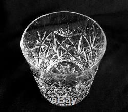 7 Double Old Fashioned Glasses / Tumblers Catalina By Atlantis Quality Cut Glass