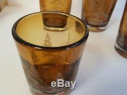 7 Double Old Fashioned Glasses Woodland Home Studio Rustic Pine Cabin Moose