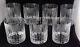 7 Double Old Fashioned Tumblers Bar Glasses Vertical Cuts Straight Sides Nice