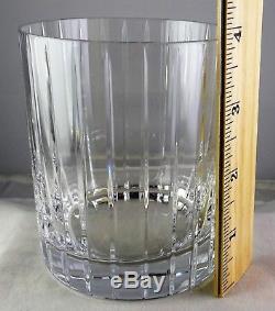 7 Double Old Fashioned Tumblers Bar Glasses Vertical Cuts Straight Sides Nice