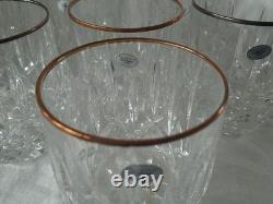 7 GORHAM Crystal Lady Anne 4 Gold Double Old-Fashioned Glass NEW WITH TAGS