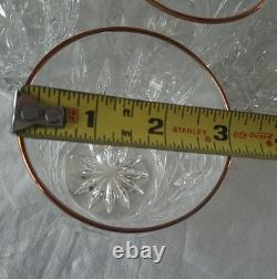 7 GORHAM Crystal Lady Anne 4 Gold Double Old-Fashioned Glass NEW WITH TAGS