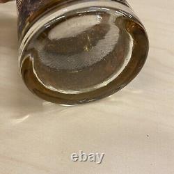 7 Georges Briard Tortoise Gold Double Old Fashioned Glasses Set MCM 14 oz