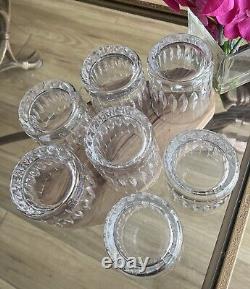 7 Mikasa Boardroom Crystal Double Old Fashioned Barware 4 Tall New