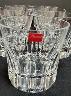 7 Pc Set Baccarat Etna Crystal Double Old Fashioned Glasses in Original Box Sign