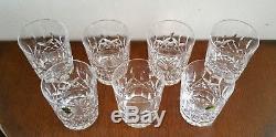 7 Vintage Waterford Crystal Lismore Double Old Fashioned Fashion Glasses Tumbler
