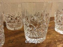 7 Vintage Waterford Crystal Lismore Double Old Fashioned Tumbler Glasses 4 3/8