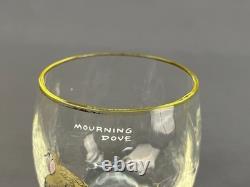 7 Vtg Ned Smith WATERFOWL Optic 3 1/2 14 Oz Double Old-Fashioned Roly Glasses